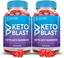 (2 pack) Apple Cider Act Gummies 1000MG Keto Brest Keto ACV Gummies Advanced Formulės Formulė Suformuluota su Pomgranato avižų sultimis B12 Vegan ne GMO 120 Gummys
