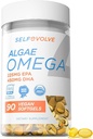 Algae Omega 3 1,500 mg - Vegano priedas su patentuota gyvenimo Omega 3 - Didelės dozės EPA & DHA - Geriau nei žuvų aliejus - Palaiko širdies, smegenų, Bendra sveikata - 90 Vegano Softgels