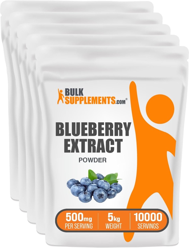 Bulksupplesscom Blueberry Extract Mills - Blueberry Extract for Becking - Antocianin Addition - Antioksidants Addition - Wild Blueberry Mills - Smoothie Mills (5 kilogramos - 11 lbs)