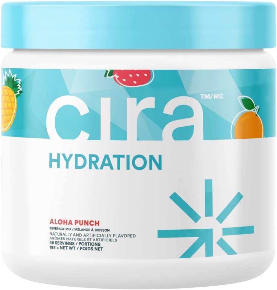 Cira Hydration Milteliai (45 Servings) - Electrolyte Drink Mix su Himalayan Salt Dehidratacija paramos ir atkūrimo - Vaisių punch