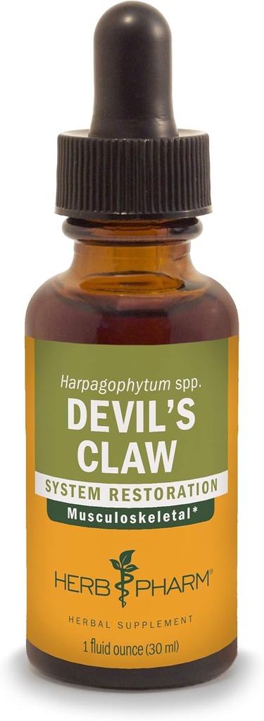 Herb Pharm Devil's Claw Liquid Extract for Musculoskeletal System Support - 1 Ounce (DDCLAW01)