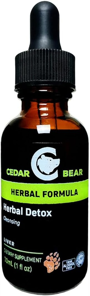 Cedar Bear - augalinis Detox skystas augalinis priedas Tai yra Deep Detox Cleansing, kad padeda išvalyti organus ir audinių aplinkos toksinų 1 Fl Oz