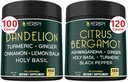 Bundle 6in1 Dandelion Addition & 6in1 Citrus Bergamot Addition - Relaxation, Heart, Digestion Health and Immune palaikymas
