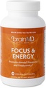 Dr Amen BrainMD Focus & Energija - 120 kapsulių - Protinis enterogeniškumas Booster, Skatina Koncentracija & Dėmesio - Kofeinas nemokamai, Gluten Free - 30 Paslaugos