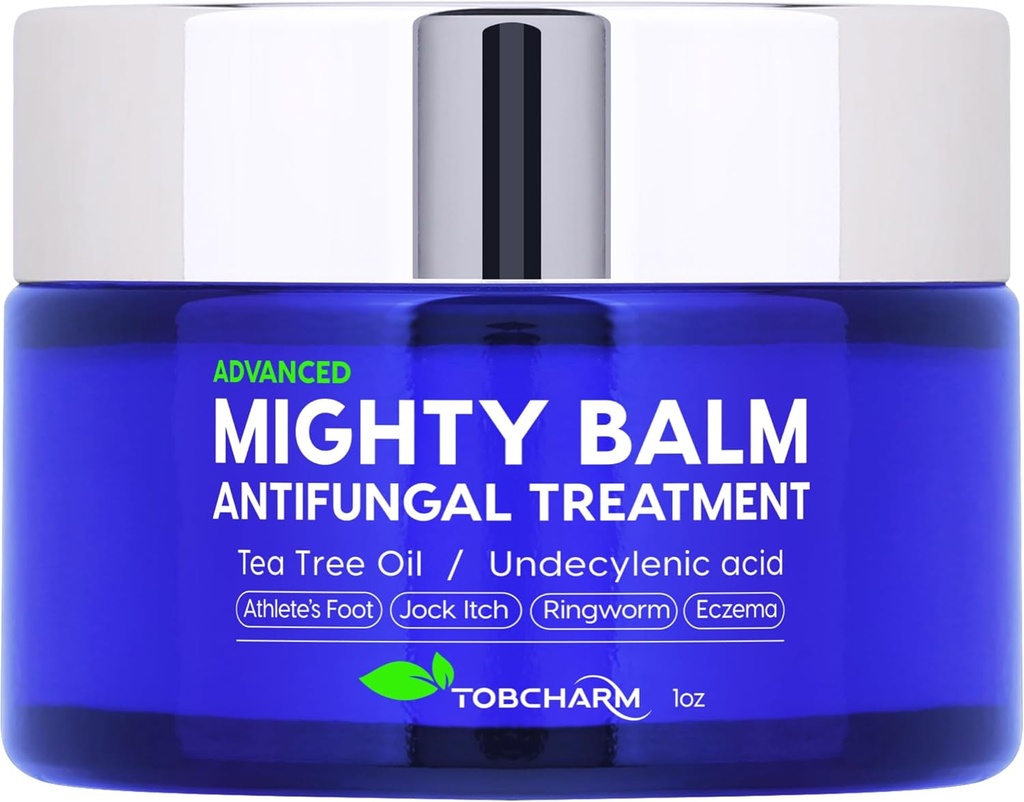 Tobcharm Antifungal Cream with Tea Tree Oil for Ringworm, Jock Itch, Athlete’s Foot, and Fungal Skin Infections – Anti-Fungal Foot Cream for Fast Relief and Healing