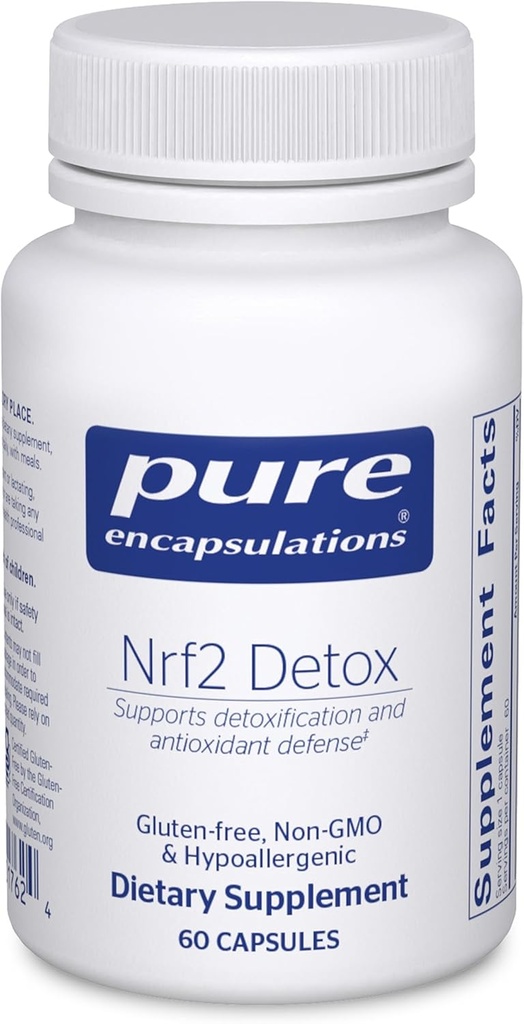 Grynas Encapsulations Nrf2 Detox 124; Nrf2 ir Detoksikacijos palaikymas * Bendrijoje 124; 60 kapsulių
