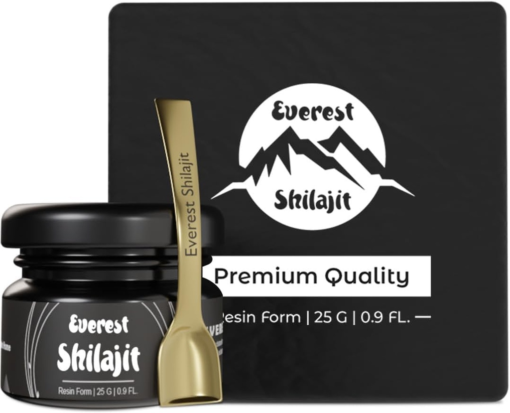 Pure Shilajit Resin High Power Gold Class for Men & Women "124; 85 + Trace Minerals Shilajit" 124; Nepale 's Shilajit "su natūraliu 75% Fulvic acid & Trace Minerals with Lab Test Reports" 124; 50 Servings, 25 GM
