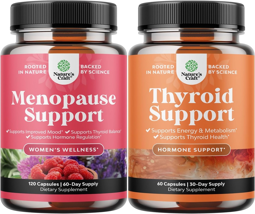 Women for Night Sweats Mood 120 ct ir Herbal Thyroid support Complex - Mood Enhancer Energy Additive for Thyroid Health