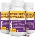 Probiotikai Women- 3 Pack (180 kapsulių) - Ultimate Flora Bloom Probiotic Addition for Women - sveiki vaginal Odor Probiotic - Formulės pH balansui, UTI, BV & BBS Relief
