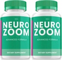 (2 Pack) Neuro Mažinti smegenų Boost priedas, Neuro Zoom Išplėstinė atminties paramos formulė, Neuro Zoom tabletes Nootropinis sumažinti smegenų fog, Neuro Zoom Boost atminties, NeuroZoom Atsiliepimai (120 Capsules)