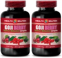 Smegenų ir atminties galios boost - Goji Berry - Natūralus ANTIOXIDANT kompleksas, Imuninė parama, Noni papildas piliulės, Mangosten ekstraktas, acai Berry, supervaisių kompleksas, Energijos Booster, 2 Buteliai 120 Caps