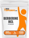 BulkSupplescom Berberine HCl Milteliai - Berberine papildas, Berberine 500mg, Berberine milteliai - Gluten Free, 500mg / Tarnyboje, 1kg (2,2 lbs) (pakuotė po 1)