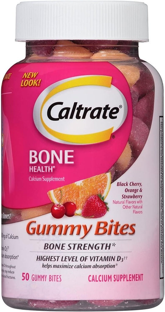 Caltrate + d Gummy Bites Dydis 50 Ct Caltrate + d Gummy Bites 50