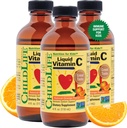 "LIFE ESSENTIALS" skystas vitaminas C - grynas vitaminas C skystas papildas vaikams, imuninės sistemos palaikymas, didelis skonis - natūralus oranžinis, 4 Fl Oz (pakuotė 3)