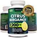 Citrus Bergamot Priedas - 150: 1 Ekstraktas, 1200mg vienam serving, 80% polifenoliai, priedas High Cholesterol, Italy Sourced, 60 Count, 1 Mėnesio tiekimas, Pagaminta JAV