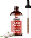Strauss Naturals Heart Drops – Natural Mistletoe & Aged Garlic Extract Heart Health Supplement – Helps Maintain Healthy Cardiovascular System – Vegan & Non-GMO – 225 ml Bottle