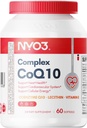 CoQ10 200 mg su lecitinu ir vitaminais E, Ultra High Absorption, Antioksidantas širdies sveikatai ir energijos gamybai, High Coenzis Q10 Content, Gluten Free, Non- GMO, 60 dienų Pasiūla