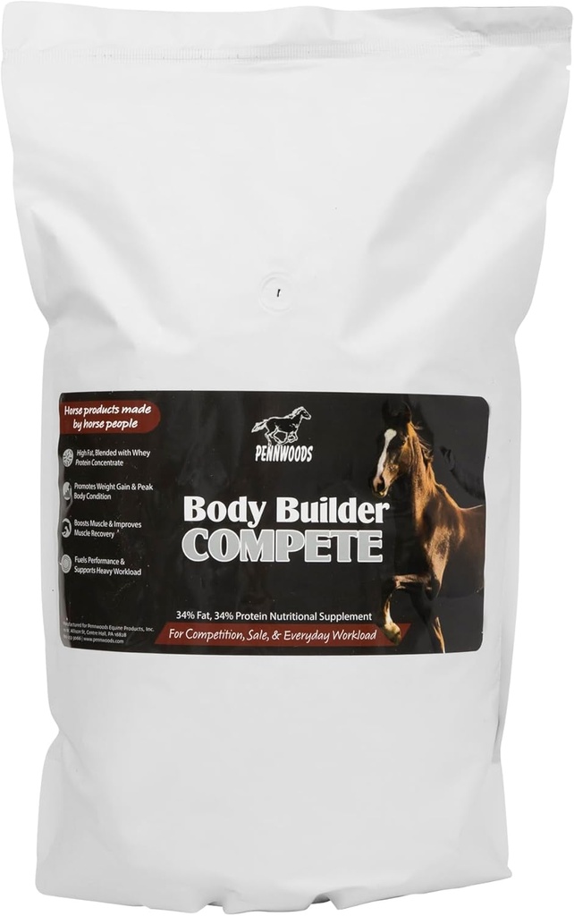 Pennwood Body Builder Compete: Advanced Horse Weight Gain Addition, Sukurta konkurencijai ir pardavimui, 11lb Bag