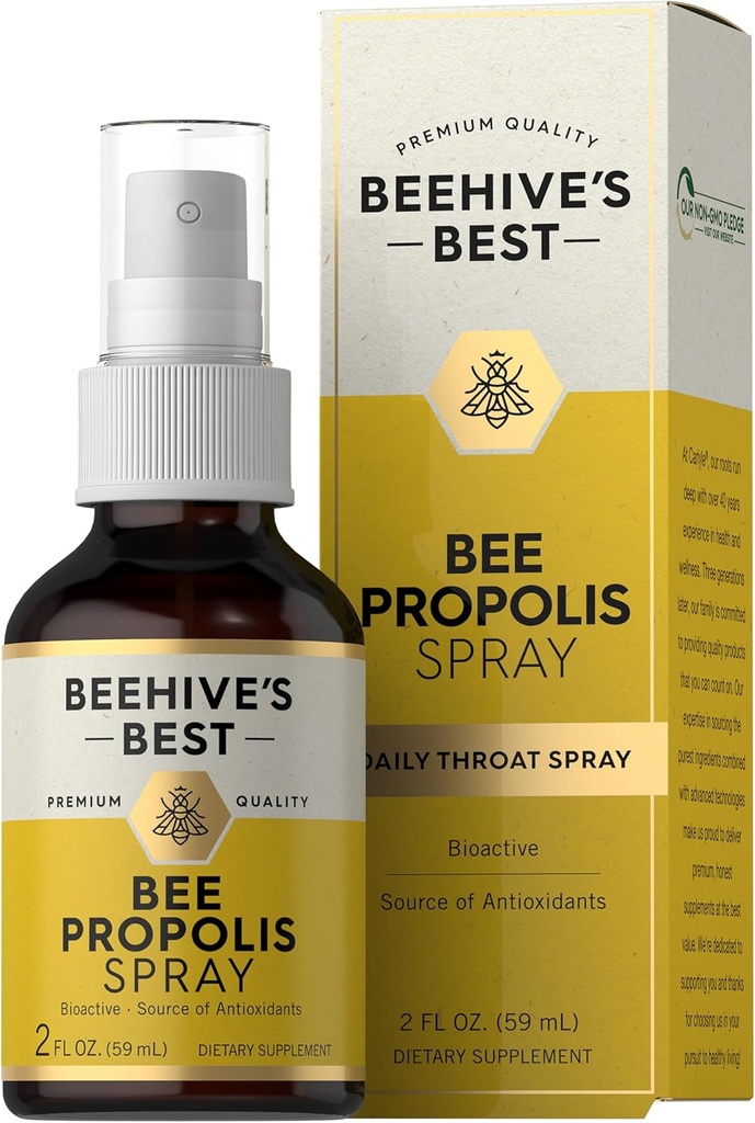 Carlyle Bee Propolis Gerguat Spray ® 124; 2 fl oz ® 124; Antioksidantų šaltinis ® 124; Bioaktyvus priedas ® 124; Non-GMO ® 124; pagal Beavie 's Best