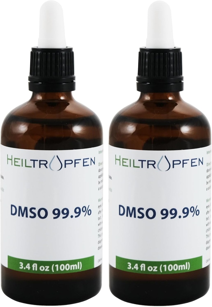 2X DMSO 99.9% Pharma klasės sudedamosios dalys, sudarančios 124; Žemo kvapo - dimetilsulfoksido skystas 124; 2X 3,4 Oz - 2X 100 ml