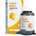 Fosfatidilserinas 120 mg Omega 3 DHA 60 Softgels su Huperzinu A vyresnio amžiaus vaikams smegenų sveikatos ir kognityvinės paramos papildai - Gerinti smegenų funkcijos fosfatidilserinas su DHA