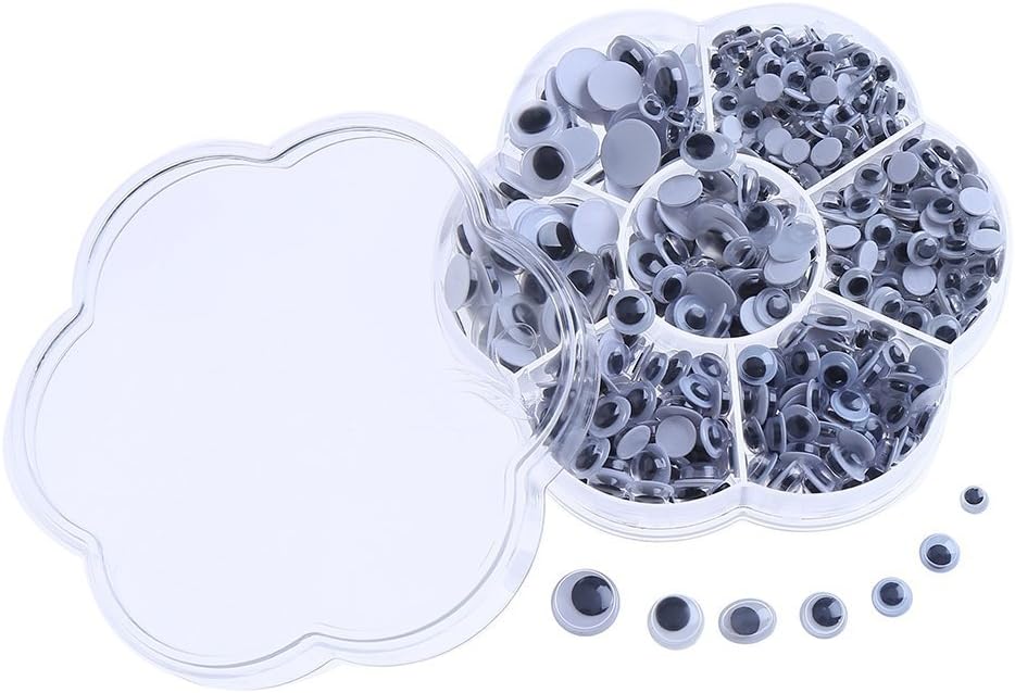 DECORA 800 Gabalai Wiggle Googly Akys su savarankiškai rišliu DIY Skrepi Amatų Žaislų priedai (Renkamas dydis)