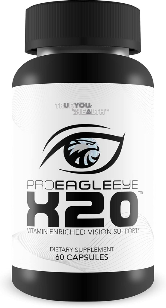 Pro EagleEye x20 - Vitaminas praturtintas Vizija parama - Multi- Vitaminas & Mineralinis Vizija papildas - Pagalba Akių Sight & Eye Health - Pro Eagle Eye X20 Vitaminai stiprinti Vizija - Pagalbos detalės