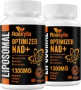 1300 MG Liposominis NAD + Papildymas - 124; Didžiausia absorbcija - 124; Purest NAD Supplemet - Boost NAD + Efektyviai 124; skatinti NAD + Priedas senėjimo deficitas, Cellular Energy, Ilgaamžiškumas ® 124; 120 Skaičiavimas