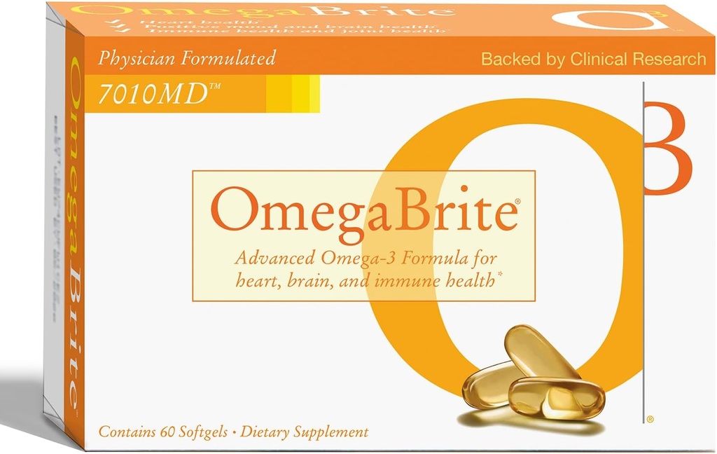 7010MD Advanced Omega-3 Formulė, 92% Omega-3 su 1140 mg EPA vienai porcijai, skatinant teigiamą nuotaiką, smegenų sveikatą, imuninę sveikatą, širdies sveikatą ir bendrą sveikatą- 60 Count