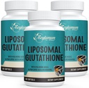 2400 MG Liposominis Glutatione Softgels, Max Absorbcija, Aktyvi forma L- Glutatione Reduced (GSH), su hialurono rūgštimi, Resveratrol, Master Antioksidantai Detox, Smegenų, imuninę sistemą, 180 Softgels