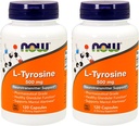 L-Tyrosine 500 mg 120 Capsules (Pack of 2)