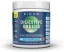 BIOHM Digestic Green, Green Superfood Mills (7.4 Oz, 30 Servings) Immunal & Gut Health Support with Antioksidants, Vitaminai, Probiotikai & Fermentai, Geras šaltinis Fiber, Berry Flavor