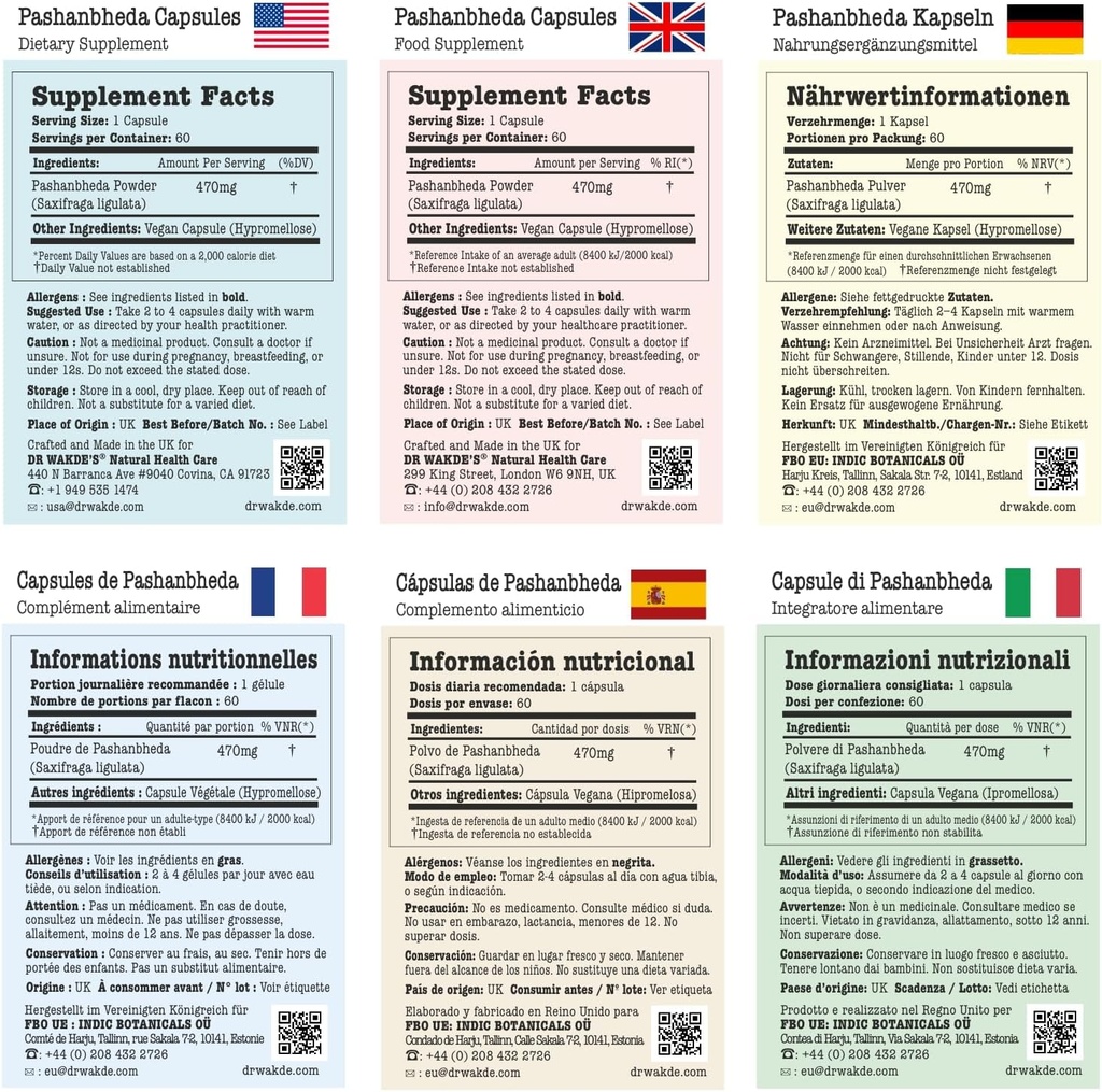 DR WAKDE 'S Pashanbhata Capsules (Saxifraga ligulata)