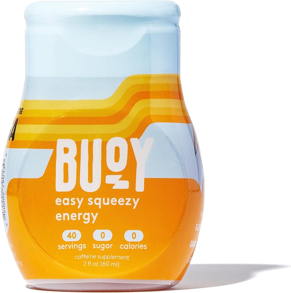 Buoy Energy Electrolyte Drops ® 124; 40 Servings ® 124; Kofeinas iš žaliosios arbata ekstraktas + L- Theanine ® 124; Jitter- Free Focus ® 124; Puikiai tinka arbata, Shakes, sultys, & Alus ® 124; Jūsų Dienos drėkinimo ir energijos priedas