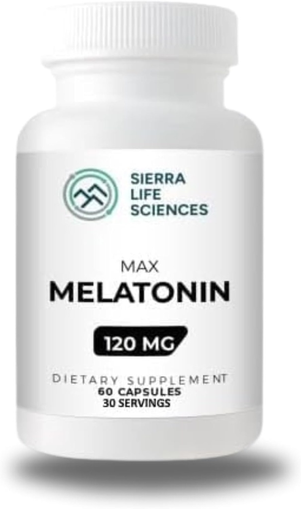 120 mg didelės dozės melatonino maksimumas Easy- to-nuryjant kapsulėse - 30 Paslaugos