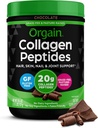 Orgain hydrolyced Collagen Peptides milteliai moterims ir vyrams, Šokoladas, 20g Žolės Fed Collagen - Plaukų, odos, nagų, ir bendros paramos papildas, Paleo & Keto, Non- GMO, I ir III tipas, 1lb