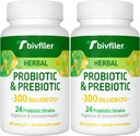 Probiotikai moterims Men- 300 Billion KSV, 24 Trans Probiotikas + 15 Organinių žolelių Prebiotikai Blend, Pre ir Probiotikai, Digitary Health, Immune & Gut, Diarigue, Bloating, Vegan, 4 mėnesių tiekimas