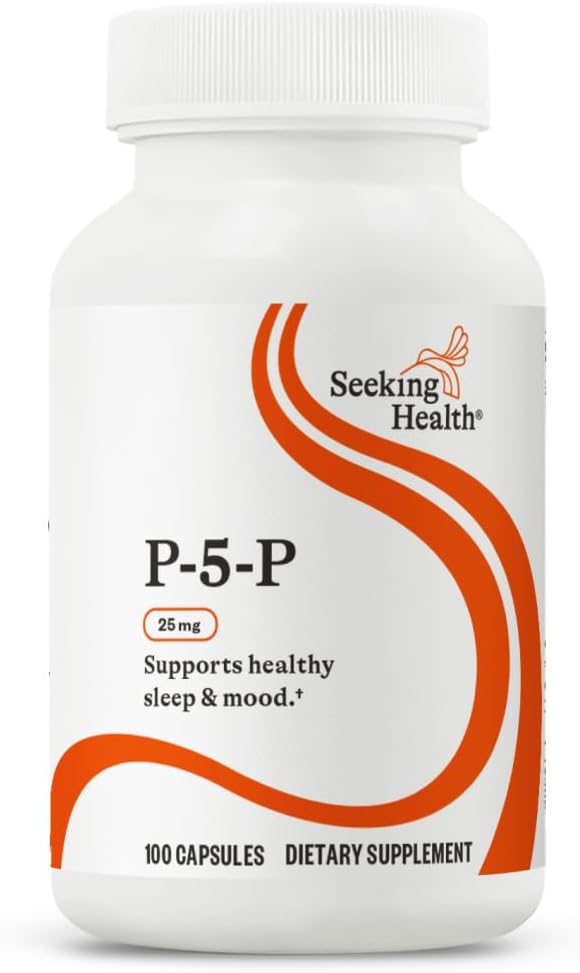 Seeking Health P-5-P (Pyridoxal 5-Phosphate) - Immune Health & Homocysteine Metabolism Support - Support Energy Production with Bioavailable Vitamin B6-25, 100 Capsules