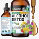BIO KRAUTER alkoholio Detox Tincture - Kepenų Cleanse Formulė - Pieno Thistle & Dandelion - Kepenų Detox Skystas ekstraktas - Alkoholio ir cukraus nemokamai - Vegan lašai 4 Fl.Oz.