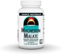 Source Naturals Magnesium Malate, Supports Muscles and Energy Production*, NonGMO, Vegetarian Friendly Magnesium Supplement, 3,750 MG per Serving - 90 Tablets