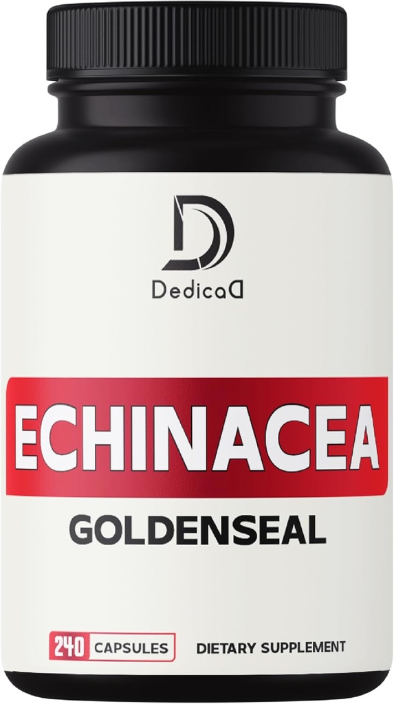 1000mg Echinacea Goldenseal kapsulės - 240 Machts of 4 Monthly Supply - Remti imuninę sistemą, yra & Overal Health