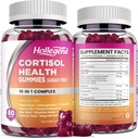 Cortisol papildai moterims vyrams, Cortisol Gummies su Ashwagandha, Magnis, L- Theanine, Fosfatidilserinas, B6 Cortisol Detox, Atsipalaidavimas, Miego, Focus, Sugar- Free, Vegan, 120