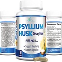Psyllium Husk dietinio pluošto priedas 2175mg, ne GMO, 90 kapsulių