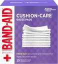 "Band-Aid Brand Medium Gaze Pads", 3x3 indas (pakuotė 25)