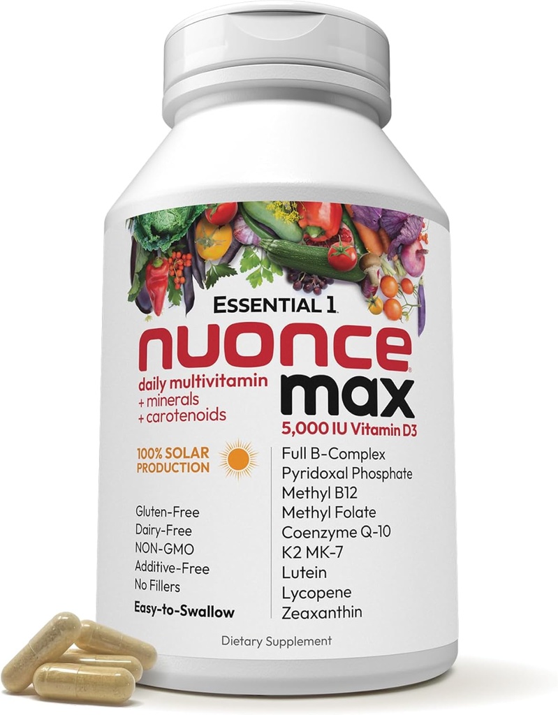 ANDREW LESSMAN Essential-1 nuokarpos max Multivitaminas 5000 TV Vitaminas D3 360 Mažos kapsulės. Aukštoji jėga. Nėra priedų. Vienos dienos kapsulė