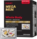 Mega Men Whole Body Ultra Premium Vitapak Program, GNC’s Best Nutrition Pack for Male Wellness, Convenient, 8 Products in 1 Packet, Memory, With Clinically Proven Ingredients, Joint Support, 30 svgs