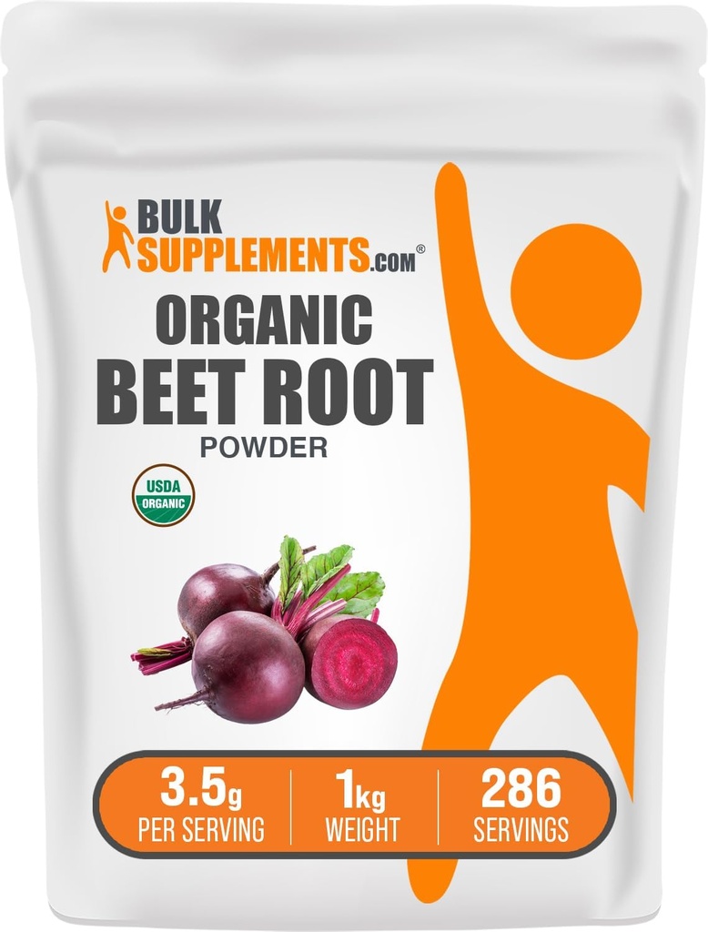 BulkSupples.com Organic Beet Root Mills - Superfood Addition, Beet Root Supplements - Vegan & Gluten Free, 3,5g per Serving, 1kg (Pakuotė 5) (11 lbs)