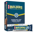 CLIF BUILERS + Kofeino baltymų barai - Šokoladas Chip Cookie Dough Flavor - 20g Augalų baltymų - Gluten Free - Non- GMO - Mažas glicemic - Nr Dirbtiniai saldikliai - 2.4 oz. (12 rinkinys)