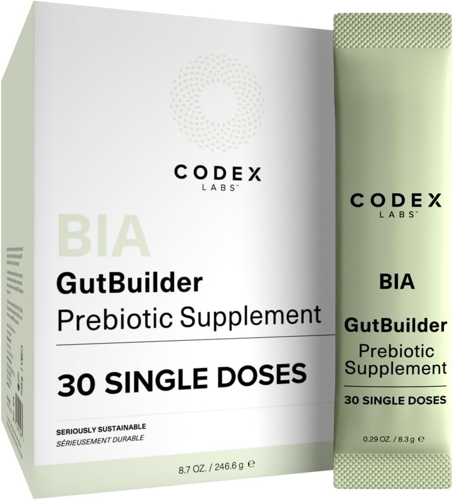 Prebiotikai Digestive Health & Immune System Support - Dietinių pluoštų, Antioksidantai & Superfoods gut Barrier stiprumo & gut Microbiome Balance ® 124; 30-Dienos tiekimas 124; Codex Labs BIA GutBuilder