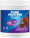 Pure Protein Bars, High Protein, Nutritious Snacks to Support Energy, Low Sugar, Gluten Free, Chocolate Peanut Butter, 1.76oz, Pack of 4
